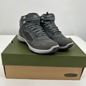 NWT KEEN Terradora Flex Mid WP Shoes Grey Lace-Up Ankle Height Hiking